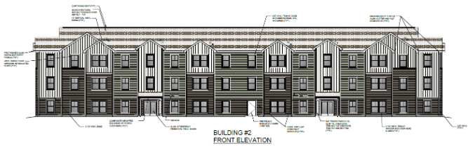 Design layout for Harding Station- An affordable housing development in Marion, Ohio.